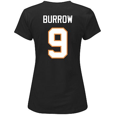 Women's Joe Burrow Black Cincinnati Bengals Plus Size Fair Catch Name & Number V-Neck T-Shirt