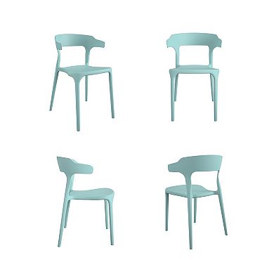 Novogratz Poolside Felix Indoor / Outdoor Stacking Dining Chair 4-piece Set