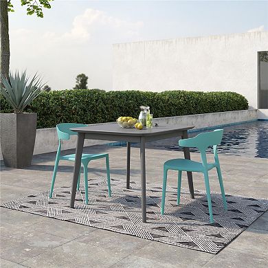 Novogratz Poolside Felix Indoor / Outdoor Stacking Dining Chair 4-piece Set