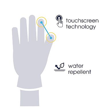 Men's isotoner Waterproof smarTouch Ski Gloves