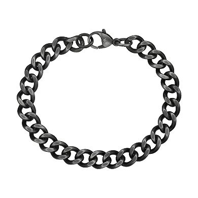 Men's LYNX Stainless Steel Curb Chain Bracelet 