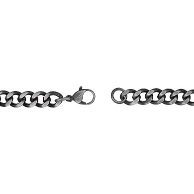 Men's LYNX Stainless Steel Curb Chain Bracelet 