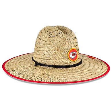 Men's New Era Natural Kansas City Chiefs 2020 NFL Summer Sideline Official Straw Hat