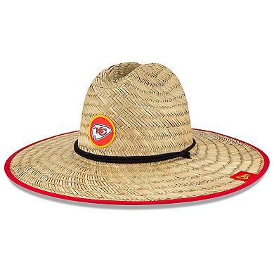 Men's New Era Natural Kansas City Chiefs 2020 NFL Summer Sideline Official Straw Hat