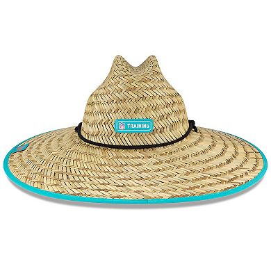 Men's New Era Natural Miami Dolphins 2020 NFL Summer Sideline Official Straw Hat