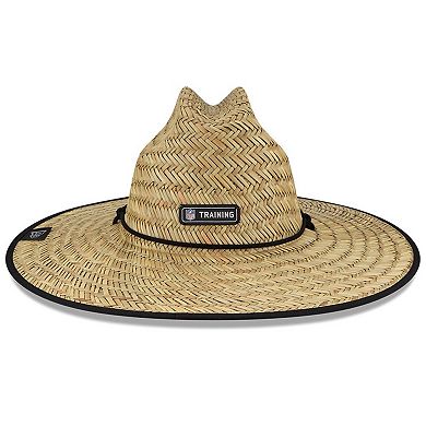 Men's New Era Natural Las Vegas Raiders 2020 NFL Summer Sideline Official Straw Hat