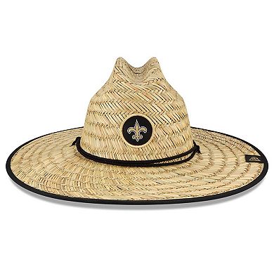 Men's New Era Natural New Orleans Saints NFL Training Camp Official Straw Lifeguard Hat