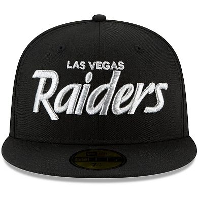 Men's New Era Black Las Vegas Raiders Omaha 59FIFTY Fitted Hat