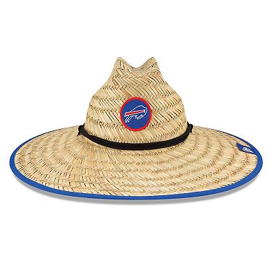 Men's New Era Natural Buffalo Bills 2020 NFL Summer Sideline Official Straw Hat