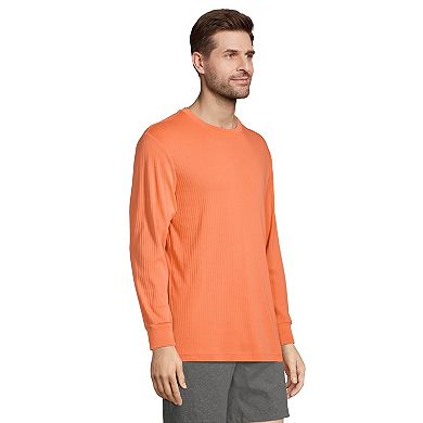 Men's Lands' End Knit Ribbed Crewneck Pajama Sleep Shirt