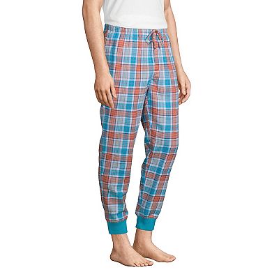 Big & Tall Lands' End Plaid Flannel Jogger Pajama Sleep Pants