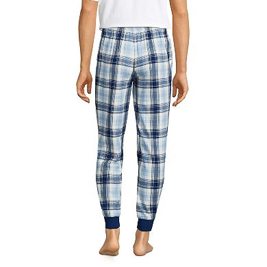 Big & Tall Lands' End Plaid Flannel Jogger Pajama Sleep Pants