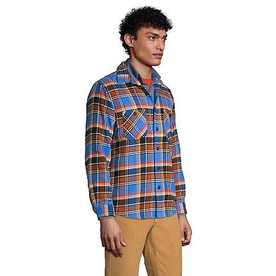 Big & Tall Lands' End Traditional-Fit Rugged Flannel Button-Down Shirt