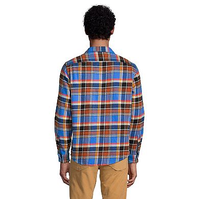 Big & Tall Lands' End Traditional-Fit Rugged Flannel Button-Down Shirt