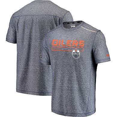 Men's Fanatics Heathered Royal Edmonton Oilers Authentic Pro Clutch T-Shirt