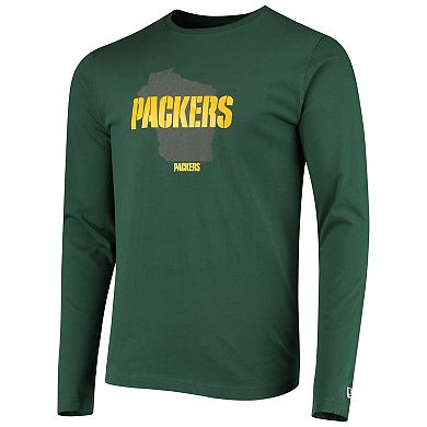 Men's New Era Green Green Bay Packers State Long Sleeve T-Shirt