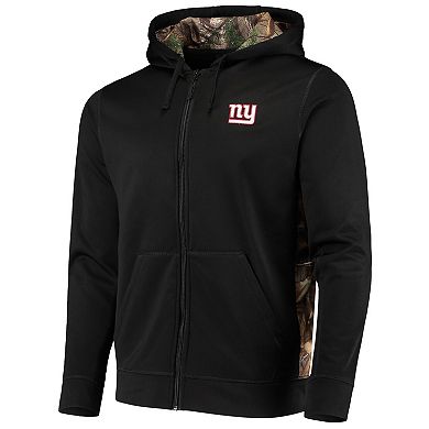 Men's Dunbrooke Black/Realtree Camo New York Giants Decoy Tech Fleece Full-Zip Hoodie
