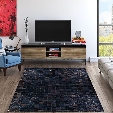 Couristan Chalet Celestial Cowhide Leather Area Rug