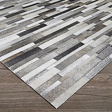 Couristan Chalet Tether Cowhide Leather Area Rug