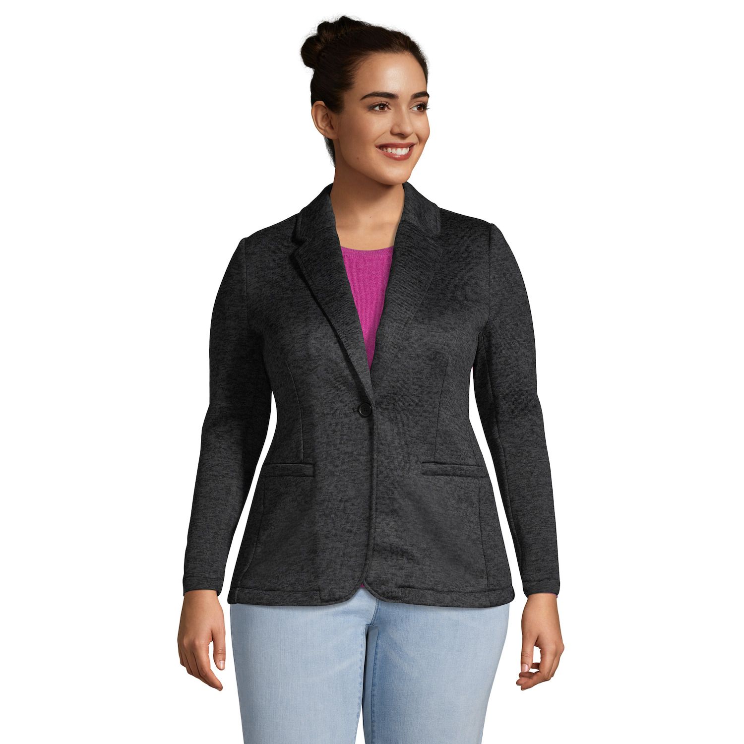 fleece blazer womens