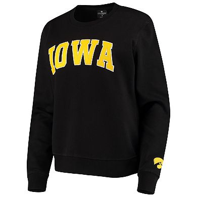 Women's Colosseum Black Iowa Hawkeyes Campanile Pullover Sweatshirt