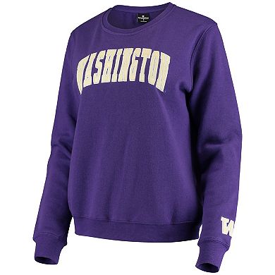 Women's Colosseum Purple Washington Huskies Campanile Pullover Sweatshirt