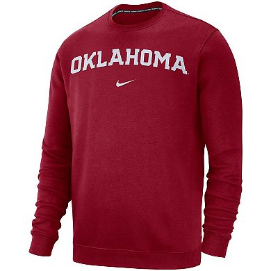 Men's Nike Crimson Oklahoma Sooners Club Fleece Sweatshirt