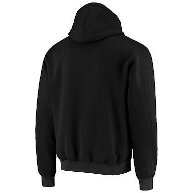 Men's Dunbrooke Black Carolina Panthers Craftsman Thermal-Lined Full-Zip Hoodie