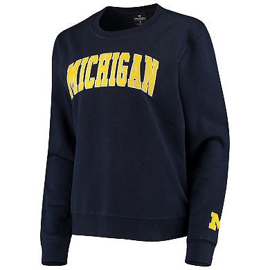 Women's Colosseum Navy Michigan Wolverines Campanile Pullover Sweatshirt