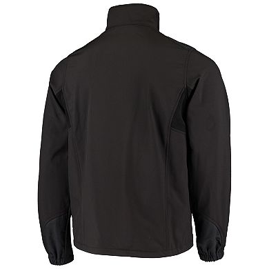 Men's Dunbrooke Black Carolina Panthers Circle Softshell Fleece Full-Zip Jacket