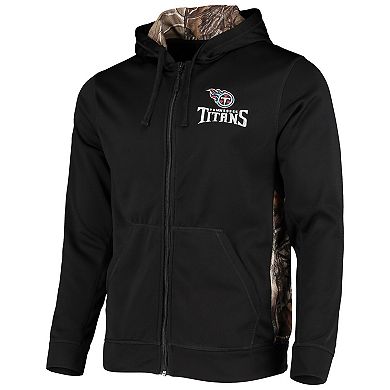 Men's Dunbrooke Black/Realtree Camo Tennessee Titans Decoy Tech Fleece Full-Zip Hoodie