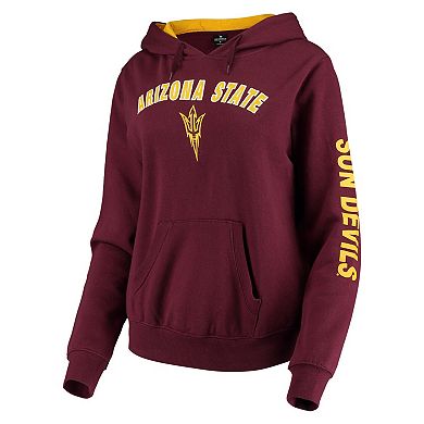 Women's Colosseum Maroon Arizona State Sun Devils Loud and Proud Pullover Hoodie