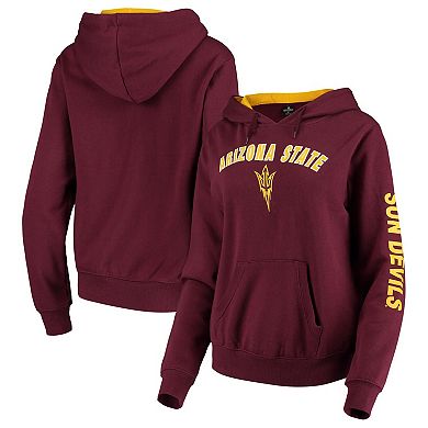 Women's Colosseum Maroon Arizona State Sun Devils Loud and Proud Pullover Hoodie