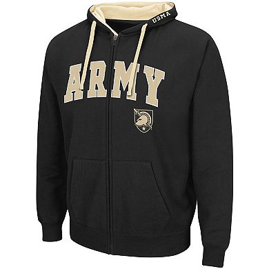 Men's Colosseum Black Army Black Knights Big & Tall Full-Zip Hoodie