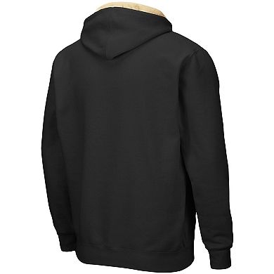 Men's Colosseum Black Army Black Knights Big & Tall Full-Zip Hoodie