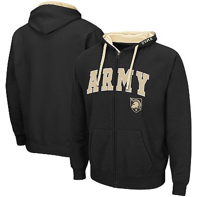 Men's Colosseum Black Army Black Knights Big & Tall Full-Zip Hoodie