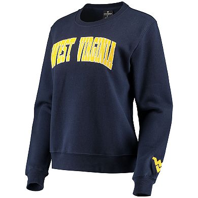 Women's Colosseum Navy West Virginia Mountaineers Campanile Pullover Sweatshirt