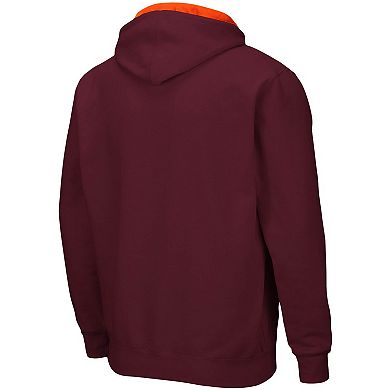 Men's Colosseum Maroon Virginia Tech Hokies Big & Tall Full-Zip Hoodie