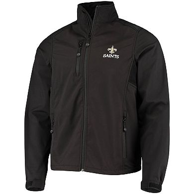 Men's Dunbrooke Black New Orleans Saints Circle Softshell Fleece Full-Zip Jacket