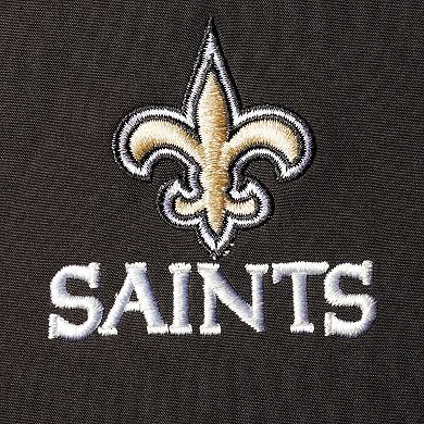 Men's Dunbrooke Black New Orleans Saints Circle Softshell Fleece Full-Zip Jacket
