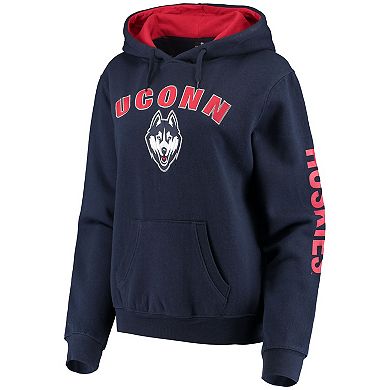 Women's Colosseum Navy UConn Huskies Loud and Proud Pullover Hoodie