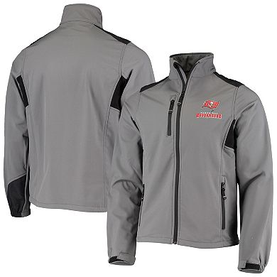 Men's Charcoal Tampa Bay Buccaneers Softshell Fleece Full-Zip Jacket