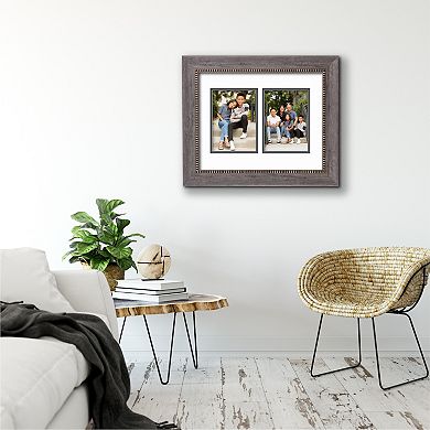 Courtside Market Textured 2-Opening Two Toned Double Mat 5" x 7" Collage Frame