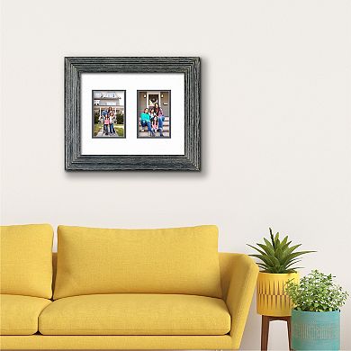 Courtside Market Organics 2-Opening Two Tone Double Mat 4" x 6" Collage Frame