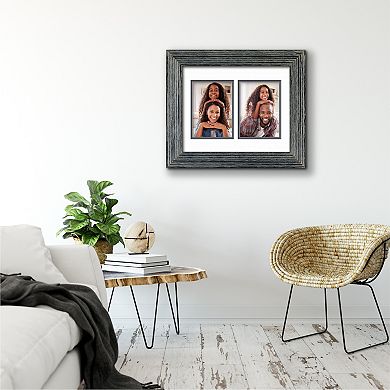 Courtside Market Organics 2-Opening Two Tone Double Mat 5" x 7" Collage Frame