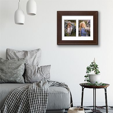 Metro Collection Chestnut Collage Frame with Double Mat