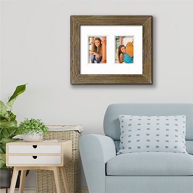 Organics Collection Barn Walnut Collage Frame with Double Mat