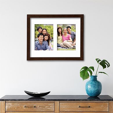 Harvest Collection Walnut Collage Frame with White Mat