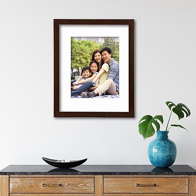 Harvest Collection Walnut Wall Frame with White Mat