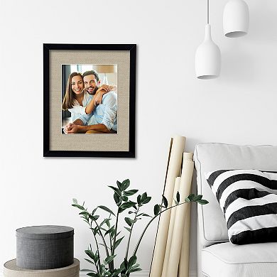 Harvest Collection Black Wall Frame with Linen Mat